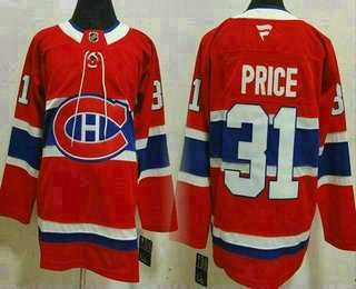 Men%27s Montreal Canadiens #31 Carey Price Red Authentic Jersey